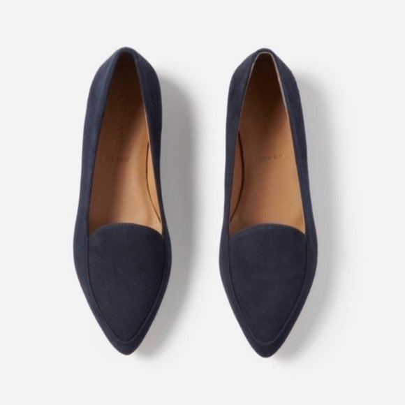 Everlane Shoes - EVERLANE The Modern Pointed Toe Suede Flats Loafers ! Trendy!